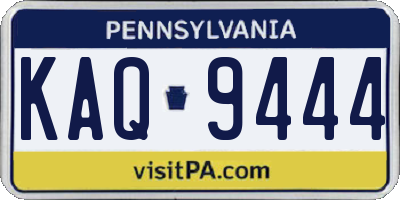 PA license plate KAQ9444