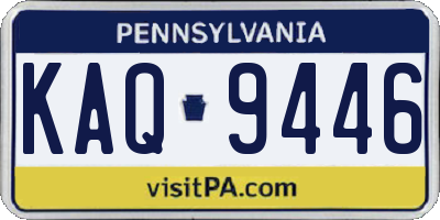 PA license plate KAQ9446