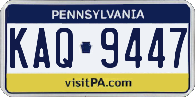 PA license plate KAQ9447