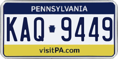 PA license plate KAQ9449