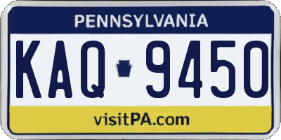 PA license plate KAQ9450