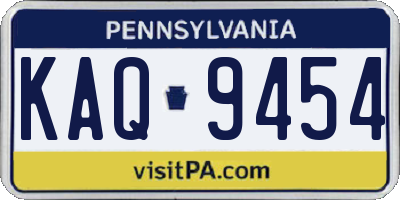 PA license plate KAQ9454
