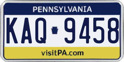 PA license plate KAQ9458