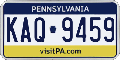 PA license plate KAQ9459