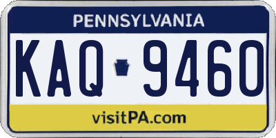 PA license plate KAQ9460
