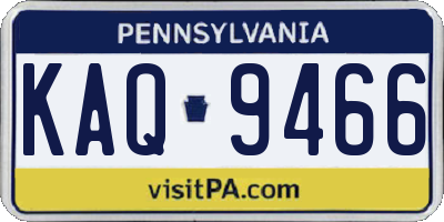 PA license plate KAQ9466
