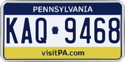 PA license plate KAQ9468
