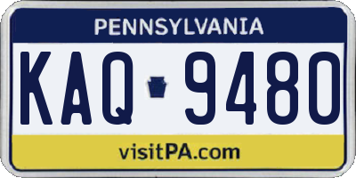 PA license plate KAQ9480