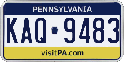 PA license plate KAQ9483