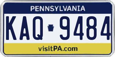PA license plate KAQ9484