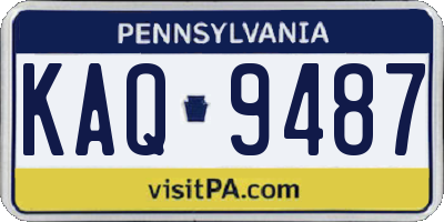 PA license plate KAQ9487