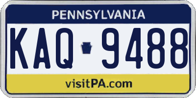 PA license plate KAQ9488