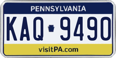 PA license plate KAQ9490