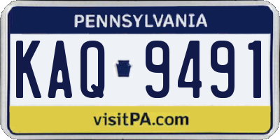 PA license plate KAQ9491
