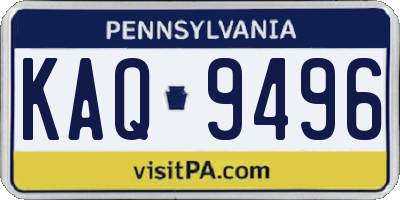 PA license plate KAQ9496