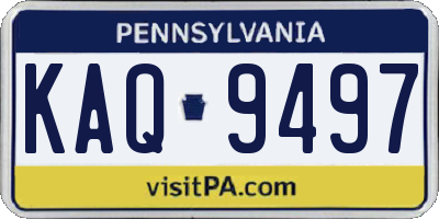 PA license plate KAQ9497