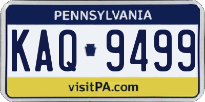 PA license plate KAQ9499