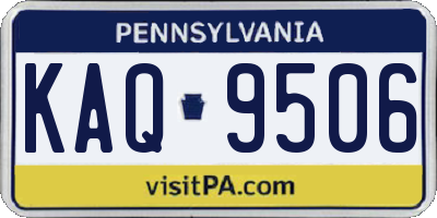 PA license plate KAQ9506