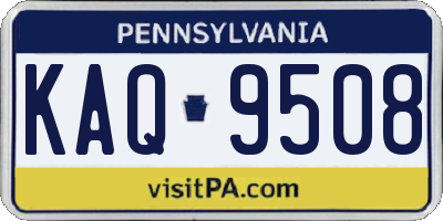 PA license plate KAQ9508
