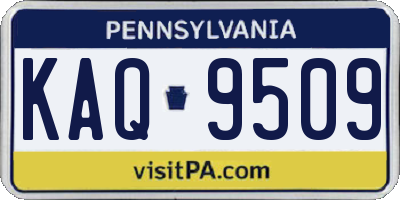 PA license plate KAQ9509