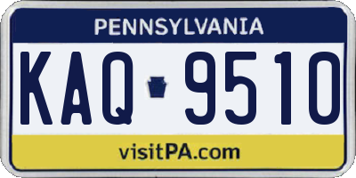 PA license plate KAQ9510