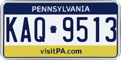PA license plate KAQ9513