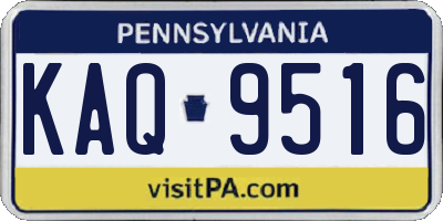 PA license plate KAQ9516