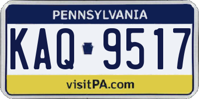 PA license plate KAQ9517
