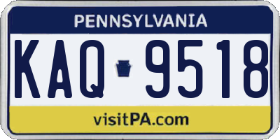 PA license plate KAQ9518
