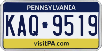PA license plate KAQ9519