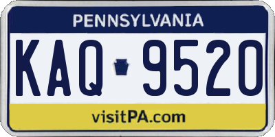 PA license plate KAQ9520