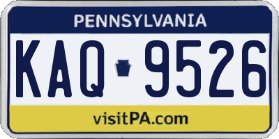 PA license plate KAQ9526