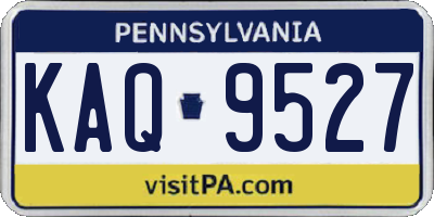 PA license plate KAQ9527
