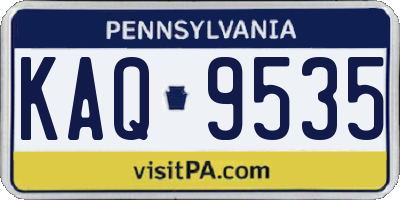 PA license plate KAQ9535
