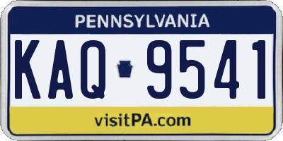 PA license plate KAQ9541