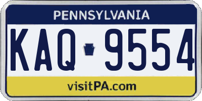 PA license plate KAQ9554