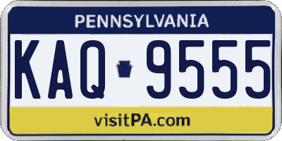 PA license plate KAQ9555