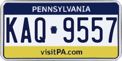 PA license plate KAQ9557