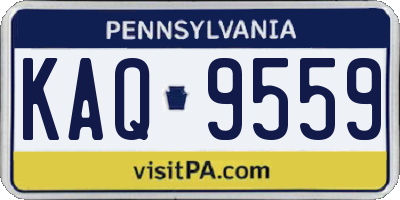 PA license plate KAQ9559
