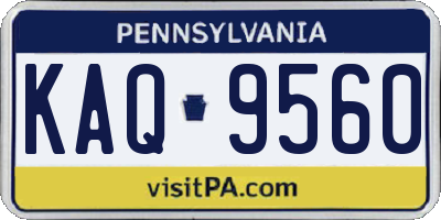 PA license plate KAQ9560