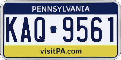 PA license plate KAQ9561