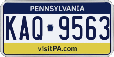PA license plate KAQ9563