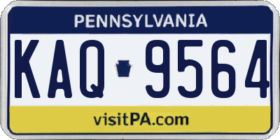 PA license plate KAQ9564