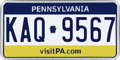 PA license plate KAQ9567