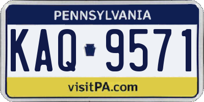 PA license plate KAQ9571