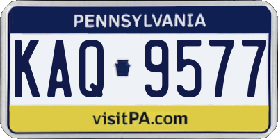 PA license plate KAQ9577