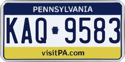 PA license plate KAQ9583