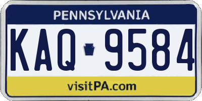 PA license plate KAQ9584