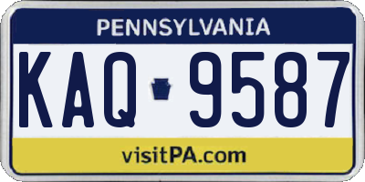 PA license plate KAQ9587