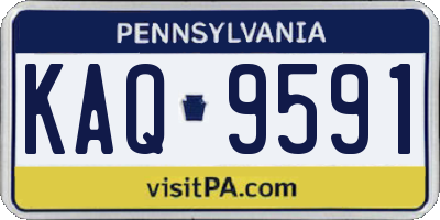 PA license plate KAQ9591